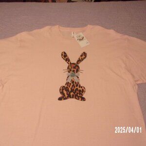 NWT, Leopard Print Bunny, Easter T-Shirt